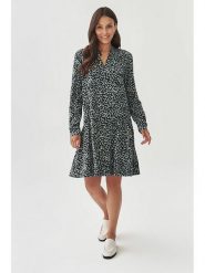 TATUUM Sukienka w kolorze czarno-błękitnym rozmiar: 38. Czarne sukienki Tatuum, bez wzorów, z wiskozy, bez kołnierzyka, bez ramiączek, midi, rozkloszowane. Za 175.67 zł.