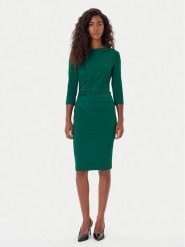 Rinascimento Sukienka koktajlowa CFC0126154003 Zielony Slim Fit. Zielone sukienki Rinascimento, xl, bez wzorów, z syntetyku, wizytowe, bez kołnierzyka, bez ramiączek. Za 419.99 zł.