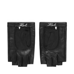 Rękawiczki KARL LAGERFELD. Czarne rękawiczki KARL LAGERFELD, bez wzorów. Za 389.99 zł.