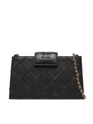 Tory Burch Torebka Fleming Mini Chain Wallet 167250 Czarny. Czarne kopertówki Tory Burch, bez wzorów, ze skóry, wizytowe, bez dodatków. Za 2,029.00 zł.