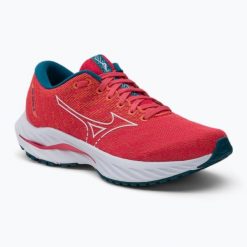 Buty do biegania damskie Mizuno Wave Inspire 19. Białe buty do biegania Mizuno, bez wzorów, z materiału, bez zapięcia, do biegania, mizuno wave. Za 469.99 zł.