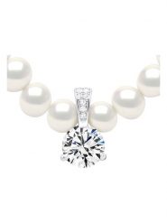 Pearline Naszyjnik z perłami i cyrkonią - dł. 42 cm rozmiar: onesize. Białe naszyjniki Pearline, z materiału, z cyrkonią, srebrne. Za 382.99 zł.