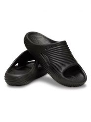 Crocs Klapki "Mellow Tide Recovery Slide" w kolorze czarnym rozmiar: 36/37. Czarne klapki Crocs, bez wzorów, klasyczne, z otwartym noskiem, bez obcasa, bez zapięcia. Za 96.37 zł.