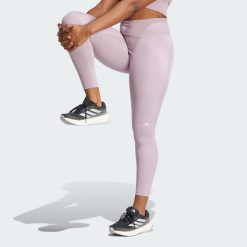Legginsy DailyRun 7/8. Czerwone legginsy adidas, bez wzorów. W wyprzedaży za 204.35 zł.