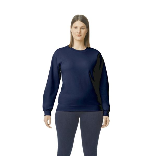 Bluza z okrągłym dekoltem Gildan Midweight Softstyle. Niebieskie bluzy GILDAN, m, bez wzorów, z bawełny, bez kaptura. Za 80.50 zł.