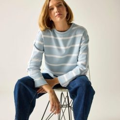Sweter damski Regatta Avira. Niebieskie swetry Regatta, m, bez wzorów, z bawełny, eleganckie, bez ramiączek. Za 169.99 zł.