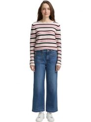 Tom Tailor Sweter w kolorze jasnoróżowo-biało-czarnym rozmiar: XS. Białe swetry Tom Tailor, xs, bez wzorów, z bawełny, bez ramiączek. Za 72.95 zł.