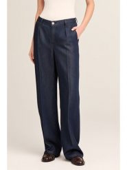 Blue Fire Dżinsy "Judy pleats" - Wide leg - w kolorze granatowym rozmiar: W28/L32. Niebieskie jeansy Blue Fire, l, bez wzorów, z denimu, z podwyższonym stanem. Za 248.95 zł.