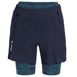 Spodenki kolarskie damskie Vaude Altissimi z wkładką. Niebieskie szorty Vaude, bez wzorów, z elastanu, sportowe. W wyprzedaży za 291.00 zł.