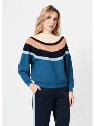 4funkyflavours Sweter w kolorze niebiesko-beżowym rozmiar: XL. Niebieskie swetry 4funkyflavours, xl, bez wzorów, bez ramiączek. Za 198.56 zł.
