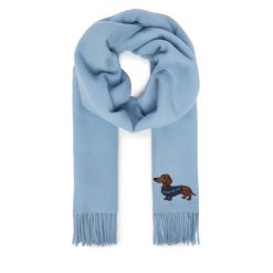 Szalik Weekend Max Mara. Niebieskie szaliki i kominy Weekend Max Mara, bez wzorów. Za 909.99 zł.