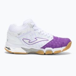 Buty do siatkówki damskie Joma V.Blok violet. Białe buty treningowe Joma, bez wzorów, z gumy, bez zapięcia, do siatkówki. Za 349.99 zł.