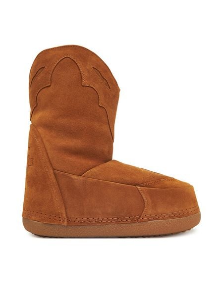 Inuikii Śniegowce Cowboy Emboidery 1002.024.0031 Beżowy. Brązowe botki Inuikii, bez wzorów, ze skóry, bez zapięcia. Za 1,089.00 zł.