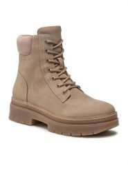 Jenny Fairy Trzewiki WS5908-01 Beżowy. Brązowe botki Jenny Fairy, bez wzorów, ze skóry, bez obcasa, na płaskiej podeszwie, bez zapięcia. Za 129.99 zł.