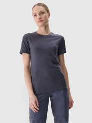 4F Koszulka sportowa w kolorze granatowym rozmiar: M. Niebieskie t-shirty sportowe 4f, m, bez wzorów, z materiału, bez ramiączek, outdoorowe. Za 127.95 zł.