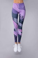 Legginsy sportowe damskie DEEP TRIP Ricco. Fioletowe legginsy DEEP TRIP, bez wzorów, z elastanu, sportowe. Za 179.00 zł.