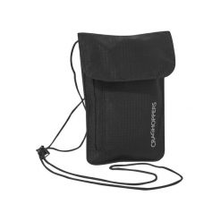 Saszetka turystyczna Craghoppers Neck Pouch - black. Czarne nerki i saszetki Craghoppers, bez wzorów, bez dodatków. Za 81.99 zł.