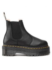 Dr. Martens Sztyblety 2976 Quad Fl 25635001 Czarny. Czarne botki Dr Martens, bez wzorów, ze skóry, bez obcasa, na płaskiej podeszwie, bez zapięcia. Za 669.99 zł.