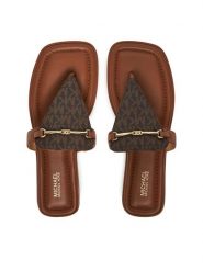 MICHAEL Michael Kors Japonki Lena 40R5LEFS2B Brązowy. Brązowe japonki MICHAEL Michael Kors, bez wzorów, ze lnu. Za 549.99 zł.