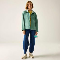 Damski polar z dzianiny Ashlynn. Zielone bluzy z polaru Regatta, bez wzorów, z dzianiny. Za 199.99 zł.