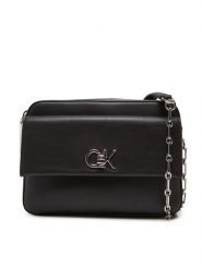 Calvin Klein Torebka Ck Re-Lock Pocket Camera Bag LV04F3102G Czarny. Czarne listonoszki Calvin Klein, bez wzorów, ze skóry, bez dodatków. Za 529.99 zł.