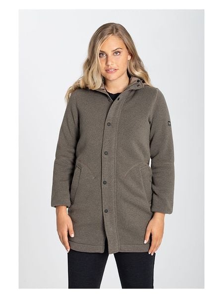 Super.natural Płaszcz hybrydowy "Combustion" w kolorze szarobrązowym rozmiar: M. Brązowe płaszcze super.natural, m, bez wzorów, z wełny, bez kaptura. Za 543.99 zł.