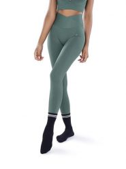 Athleas Legginsy sportowe "Samira" w kolorze khaki rozmiar: M/L. Brązowe legginsy Athleas, l, bez wzorów, z materiału, z podwyższonym stanem, outdoorowe. Za 173.99 zł.