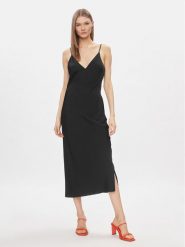 Calvin Klein Sukienka letnia K20K206776 Czarny Regular Fit. Czarne sukienki Calvin Klein, bez wzorów, z syntetyku, bez kołnierzyka, bez ramiączek. Za 489.99 zł.