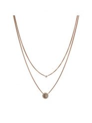 Fossil Naszyjnik Val JF02953791 Złoty. Żółte naszyjniki Fossil, z tworzywa sztucznego, metalowe. Za 139.99 zł.