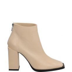 BOTKI DAMSKIE WANDA1300 NA BUR. Botki Venezia, bez wzorów, ze skóry, bez obcasa, bez zapięcia. Za 279.00 zł.