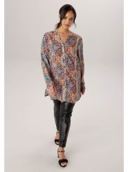 Aniston Bluzka ze wzorem rozmiar: 52. Bluzki Aniston, bez wzorów, z wiskozy, bez kołnierzyka, bez ramiączek. Za 173.99 zł.