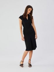Stylove Sukienka w kolorze czarnym rozmiar: L. Czarne sukienki Stylove, l, bez wzorów, bez kołnierzyka, bez ramiączek, midi. Za 302.45 zł.