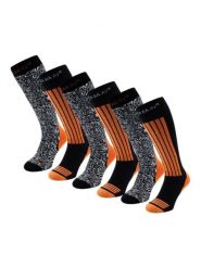 Skarpety narciarskie - Unisex - 6 par - Pomarańczowe. Brązowe skarpetki POEDERBAAS, bez wzorów, z elastanu. Za 242.82 zł.