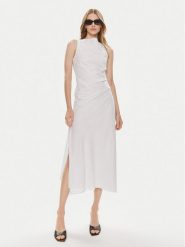 Samsøe Samsøe Sukienka letnia Sahira F24100120 Biały Slim Fit. Białe sukienki Samsøe & Samsøe, s, bez wzorów, z bawełny, bez kołnierzyka, bez ramiączek. Za 609.99 zł.