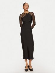 ROTATE Sukienka koktajlowa Isadora 112910100 Czarny Slim Fit. Czarne sukienki ROTATE, bez wzorów, z syntetyku, wizytowe, bez kołnierzyka, bez ramiączek. Za 549.99 zł.