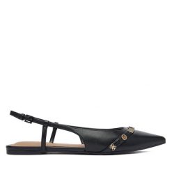 Baleriny Guess. Czarne baleriny Guess, z aplikacjami, bez obcasa, bez zapięcia. Za 589.99 zł.