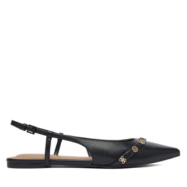 Baleriny Guess. Czarne baleriny Guess, z aplikacjami, bez obcasa, bez zapięcia. Za 589.99 zł.