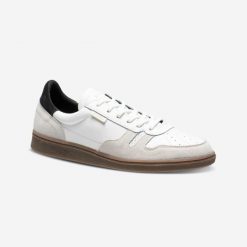 Buty do piłki ręcznej dla bramkarza GK500. Białe buty treningowe KIPSTA, bez wzorów, z kauczuku, bez zapięcia, do biegania. Za 59.99 zł.