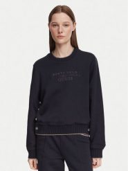 Guess Bluza W6YQ23 K5316 Granatowy Regular Fit. Niebieskie bluzy Guess, l, z aplikacjami, z syntetyku, bez ramiączek, bez kaptura. Za 474.99 zł.
