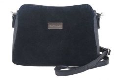 Listonoszka skórzana BARBERINI'S czarna 931-1. Czarne shopper bag Barberinis, bez wzorów, ze skóry, duże, zamszowe, bez dodatków. Za 249.99 zł.