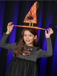 Kapelusz Halloween - pomarańczowy. Brązowe kapelusze Sinsay, bez wzorów. Za 12.99 zł.