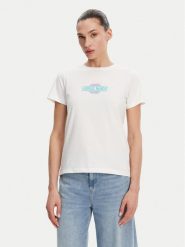 Guess Jeans T-Shirt W5GI26 J1314 Biały Regular Fit. Białe t-shirty Guess Jeans, s, z aplikacjami, z bawełny, bez kołnierzyka, bez ramiączek. Za 129.99 zł.