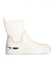 Liu Jo Botki w kolorze białym rozmiar: 39. Białe botki Liu Jo, bez wzorów, bez obcasa, bez zapięcia. Za 348.08 zł.