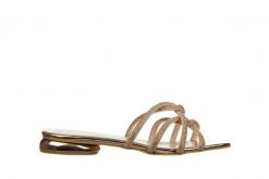 Klapki Bayla-187 1716 Rose 187030, Różowe złoto, Skóra ekologiczna - 37. Żółte klapki Bayla, bez wzorów, z lakierowanej skóry, eleganckie, bez obcasa, na obcasie, bez zapięcia. W wyprzedaży za 179.10 zł.