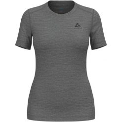Koszulka termoaktywna z krótkim rękawem damska Odlo MERINO 200. Szare bielizna termoaktywna damska ODLO, bez wzorów, bez ramiączek. Za 277.99 zł.