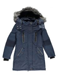 Geographical Norway Parka "Coraly" w kolorze granatowym rozmiar: 140. Niebieskie płaszcze Geographical Norway, bez wzorów, bez kaptura. Za 167.67 zł.