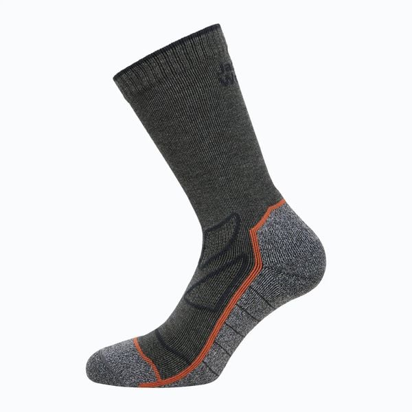Skarpety Jack Wolfskin Vojo Sock Cl C. Szare skarpetki Jack Wolfskin, bez wzorów, z elastanu. Za 69.99 zł.