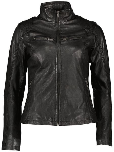 7eleven Skórzana kurtka "Jeany" w kolorze czarnym rozmiar: 38. Czarne kurtki 7eleven, bez wzorów, ze skóry, bez kaptura. Za 383.03 zł.