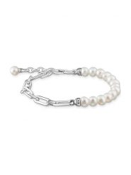 Thomas Sabo Srebrna bransoletka z perłami rozmiar: onesize. Szare bransoletki thomas sabo, z perłą, srebrne. Za 504.95 zł.