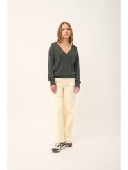 Just Cashmere Kaszmirowy sweter "Phoebe" w kolorze khaki rozmiar: M. Brązowe swetry Just Cashmere, m, bez wzorów, z kaszmiru, bez ramiączek. Za 369.99 zł.